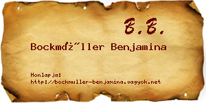 Bockmüller Benjamina névjegykártya